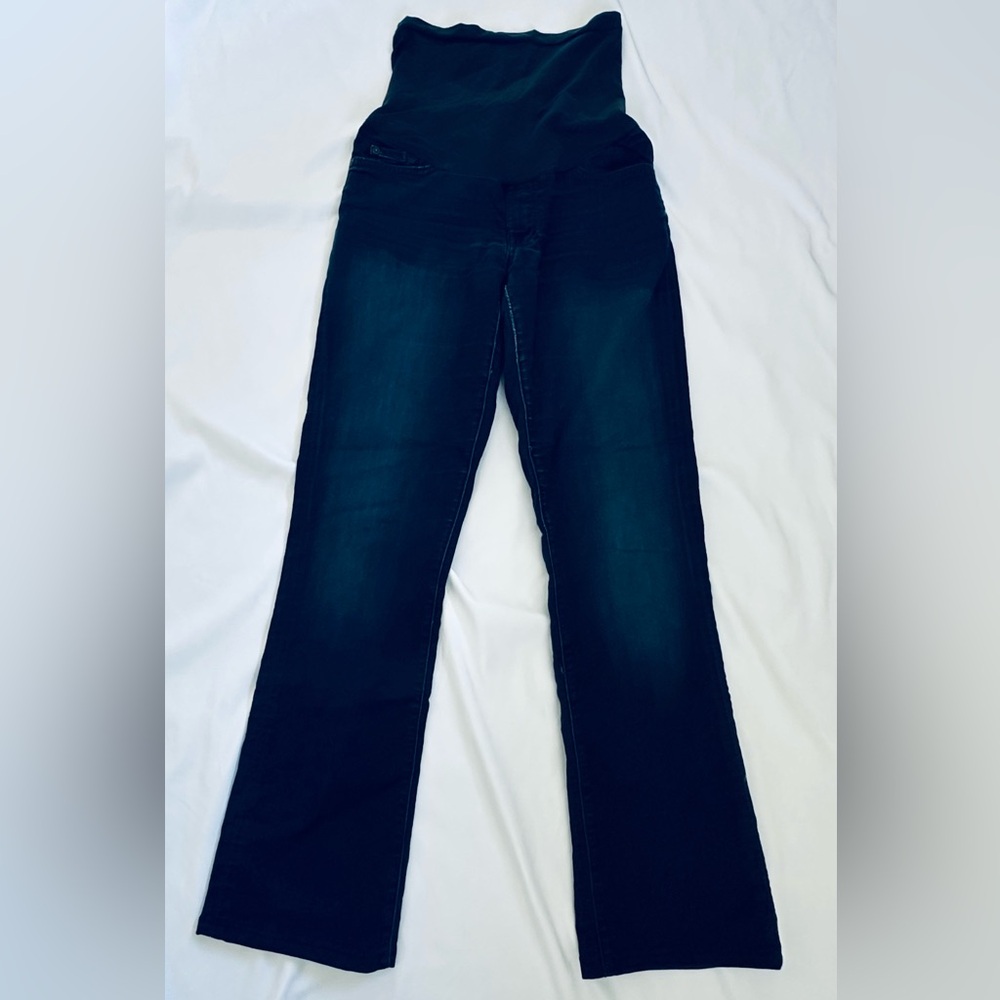 7 For All Mankind Pea in a Pod  Maternity Deep Indigo Flare Jeans